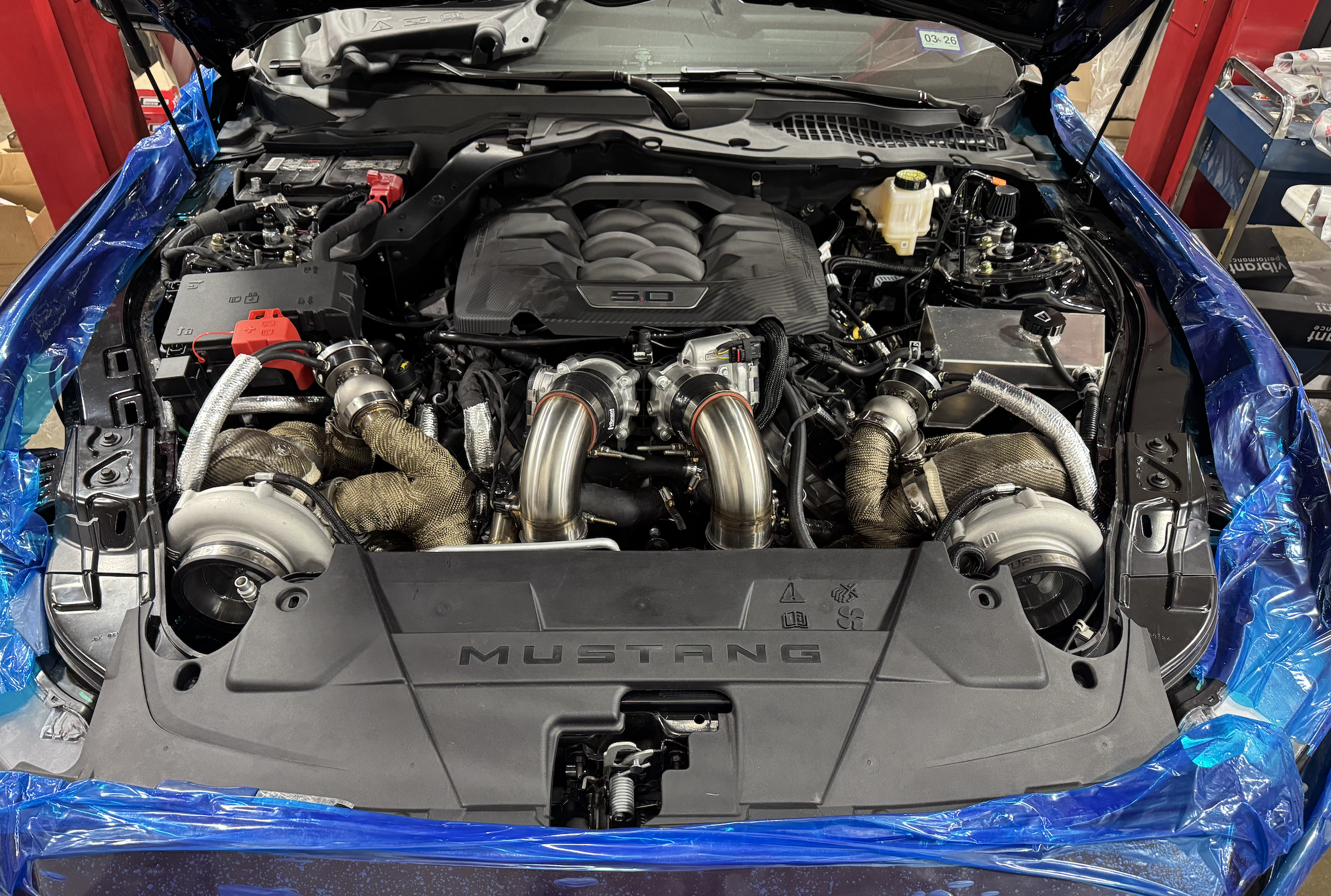 Top-Mount Twin Turbo Delivers Tune-Free Gains On 2024 Mustang GT